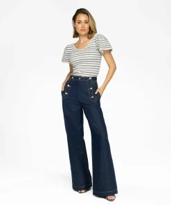 Thaira Stripes Airy Blue-IBANA Sale